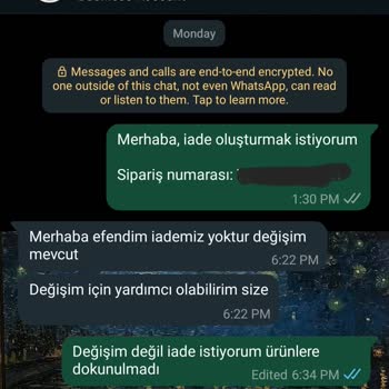 Qarmacha İade Alınmıyor/iletişim Kötü