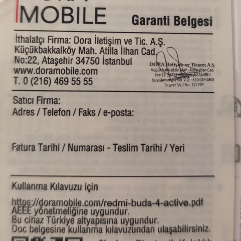 Dora Mobile İn Temin Ettiği Garantiyi Uygulamaması