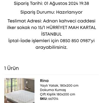 Yataş- Enza Home Müşteri Mağduriyeti
