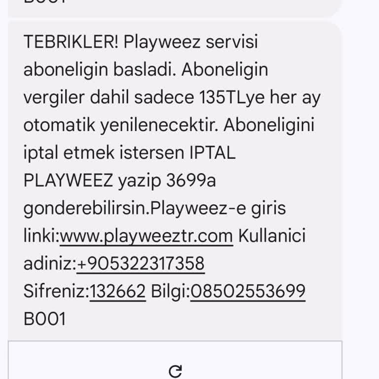 3699 Playweez Abonelik Şikayeti