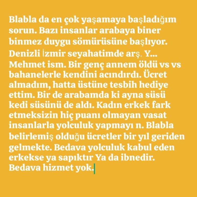 BlaBlaCar Blabla Yolculuklarında Yaşanan Sorunlar Ve Ücret Politikası