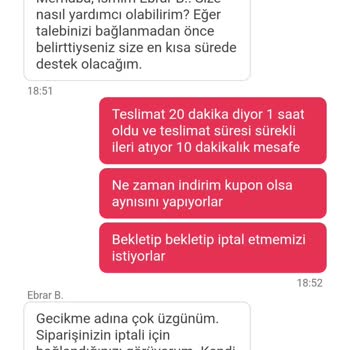 Yemek Sepeti Müşteri Temsilcisi