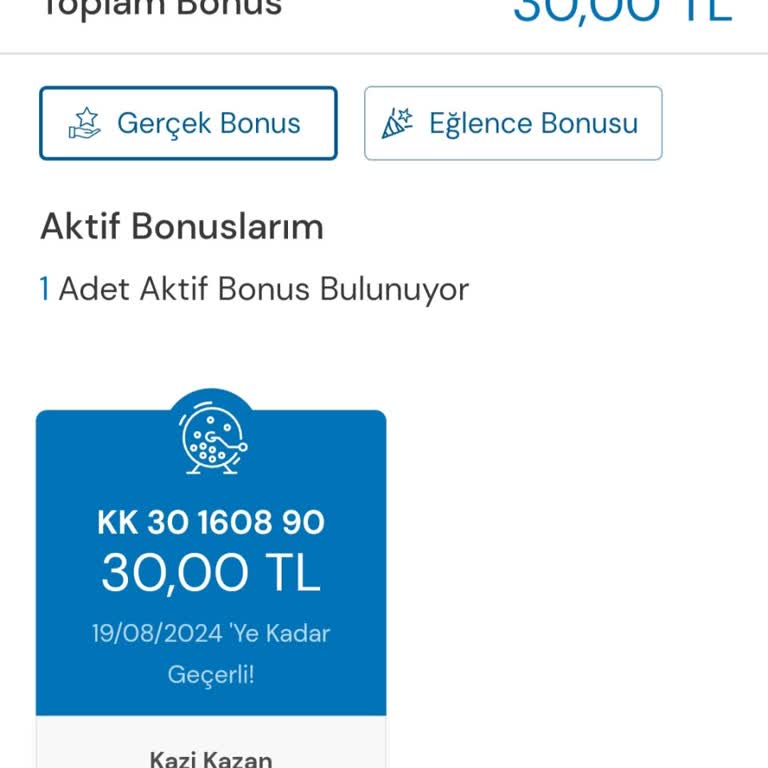 Milli Piyango 30 TL Bonusumu Vermiyor