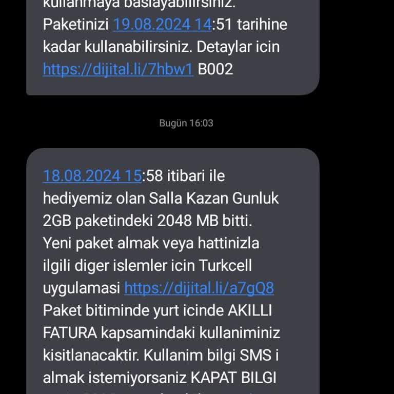 Turkcell'de İnternet Kullanımında Anormal Hızlı Tükenme Sorunu