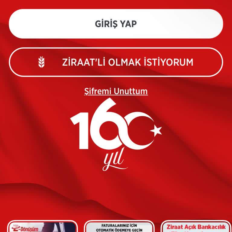 Ziraat Bankası Ziraat Mobil Uygulama Sorunu