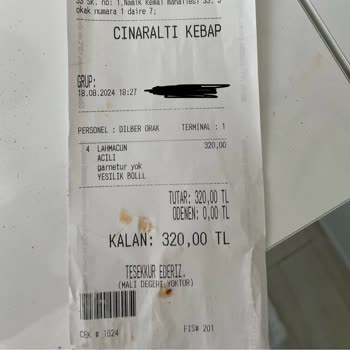 Çınaraltı Kebap'ta Hayal Kırıklığı: Bayat Lahmacun Ve Eksik Garnitür
