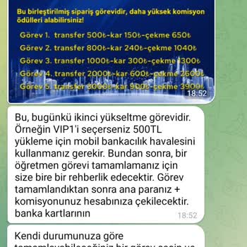 Telegram Yanıltıcı Görevler Ve Güvenlik Endişesi