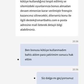 Smartbahis Bonus Kullanımında Haksızlık Ve Bakiye Sıfırlama