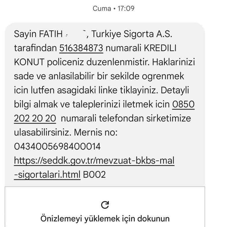 Türkiye Sigorta Onay Alınmadan Yapılan Konut Poliçesinin İptal Talebi
