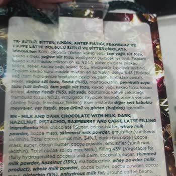 Kahve Dünyası 6 Çeşit Olması Gereken Karışık Çikolatada 2 Çeşit Eksik.