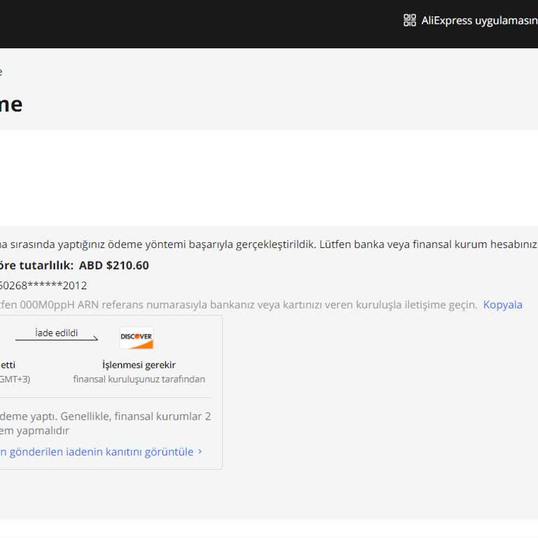 Ziraat Bankası Aliexpress'ten İade Sorunu: Ödeme Geri Gelmedi