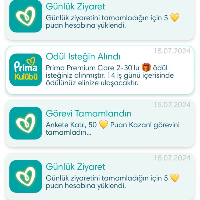 Prima Klubü Fiş Puanı