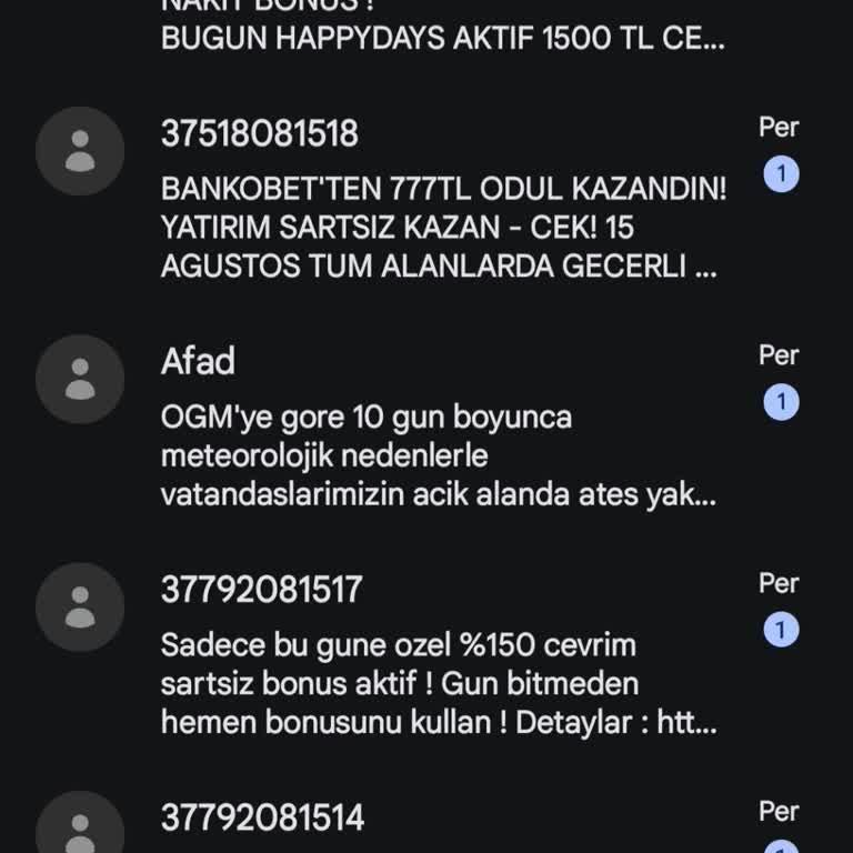 Vodafone'dan Gelen İstenmeyen Mesajlar Sorunu