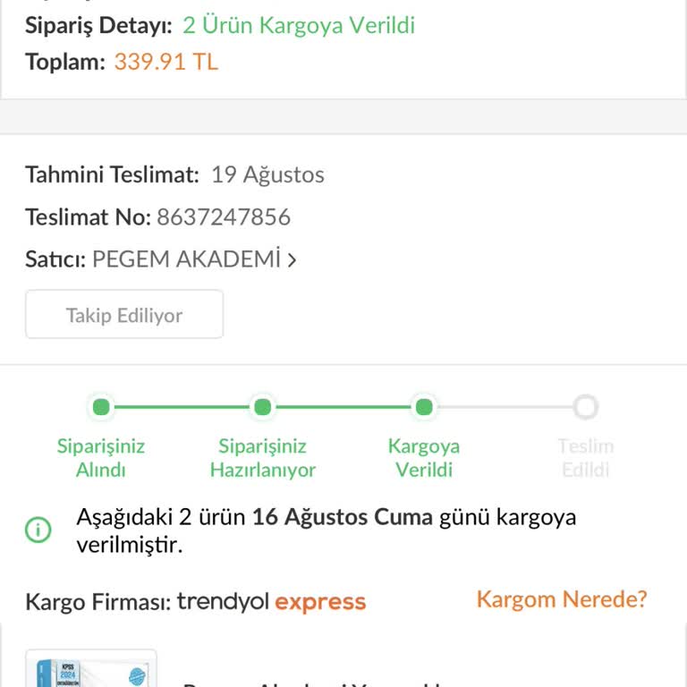 Trendyol Express Kargom 4 Gündür Yok