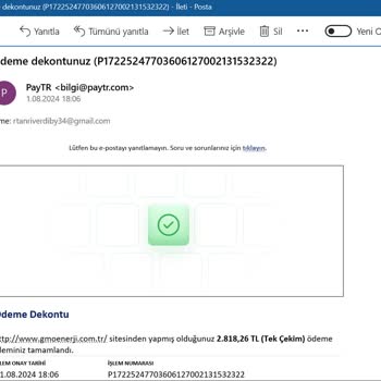 Paytr Kullanıyor, Gmo Enerji Ayıplı Mal Gönderir Para Uçar.
