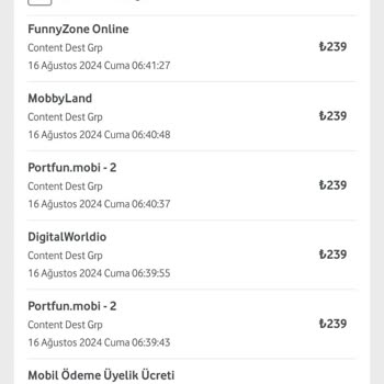 Bilgim Dışında Yapılan Funny Zone Online Aboneliği