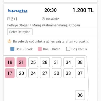 Isparta Petrol Turizm Yanlış Otobüs Şeması Ve Kötü Hizmet Deneyimi