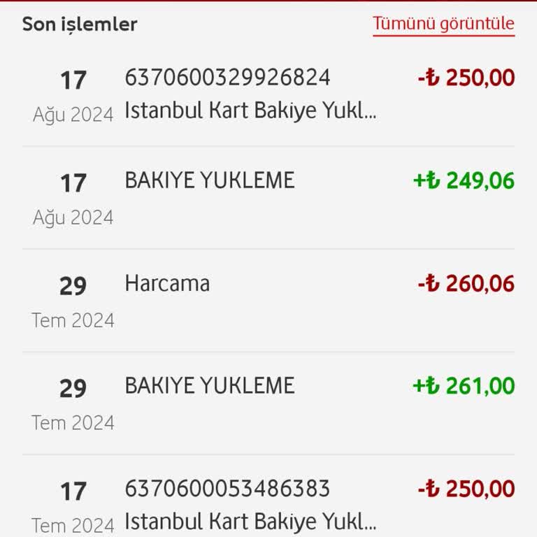 Vodafone Pay İstanbul Kart İadesi