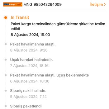 Temu Siparişim MNG Kargo İle Gümrükte Bekletiliyor