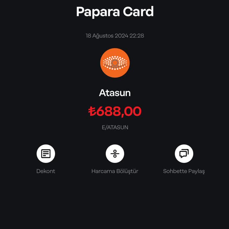 Ödeme Geçersiz Hatasına Rağmen Atasun'un Hesabımdan Para Çekmesi