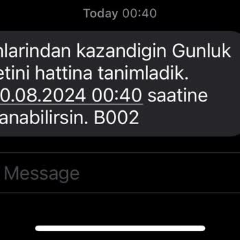 GNC Uygulamasında Kazandığım 2 GB Hediye Tanımlanmadı