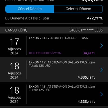 Yapı Kredi Bankası Rızam Dışında Olan Ödemeler