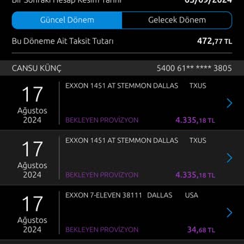 Yapı Kredi Bankası Rızam Dışında Olan Ödemeler