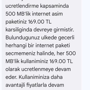 Yurt Dışında Beklenmedik Vodafone Ücretlendirmesi
