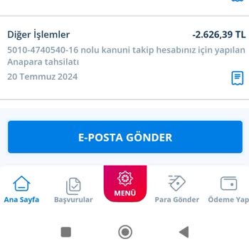 Denizbank Kanuni Takip Ve Serkan Kaya Hukuk Bürosu Masraf Girişi