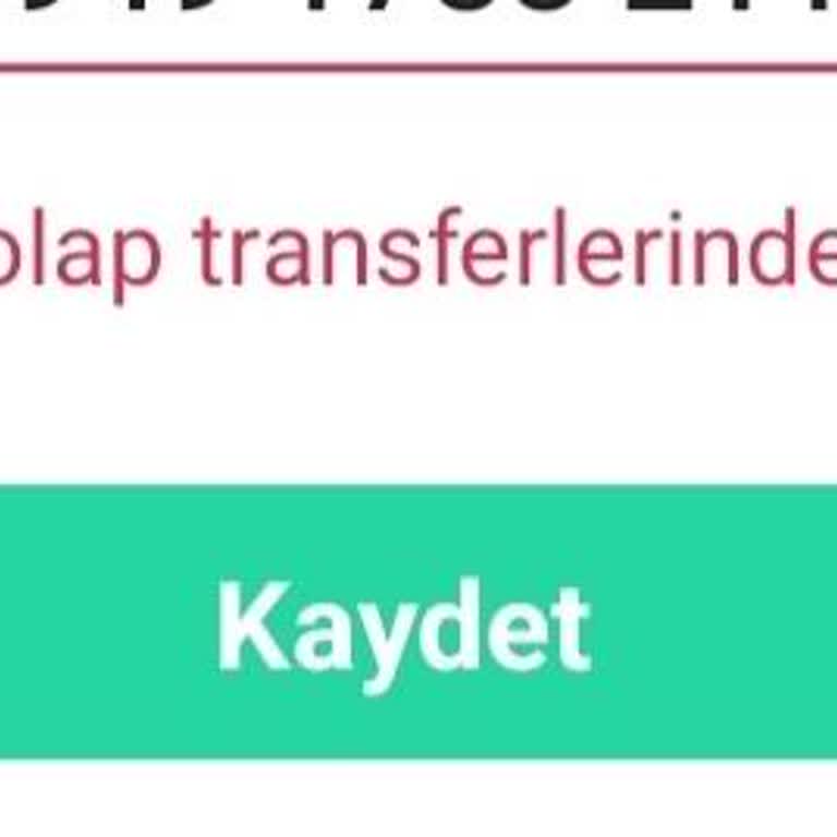 Dolap IBAN Numarası Kaydetmeme