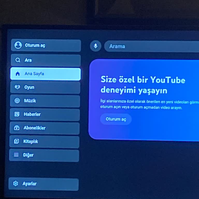 Sunny Televizyonda Youtube.com Oturum Açmıyor
