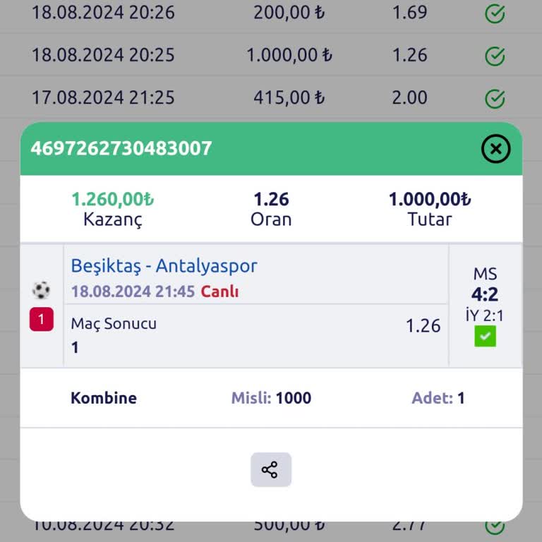 Oley.com Beşiktaş-Antalya Maçında Verilmeyen Oley Puanlar