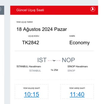 18.08.2024 THY Sinop Tehirli Kalkış