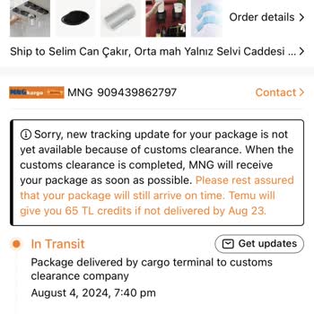 MNG Kargo Yurt Dışı Ürün Teslimatı Gecikmesi