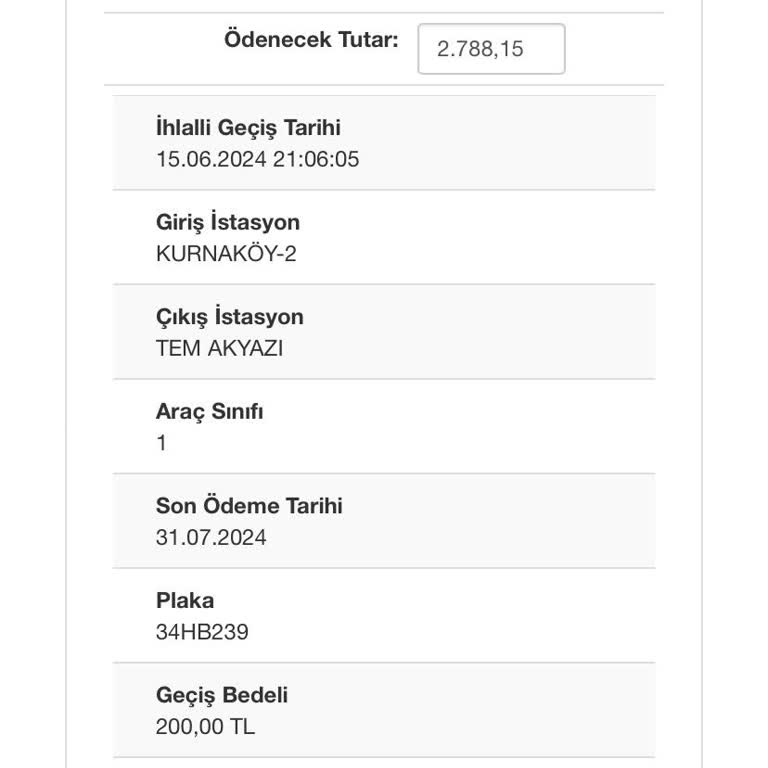 Kuzey Marmara Otoyolu Anadolu Otobanı Bildirim Yapmadan İcra Takibi Başlatmış