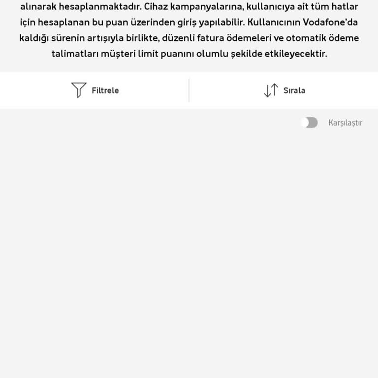 Vodafone'dan Cihaz Alımında Puan Sorunu