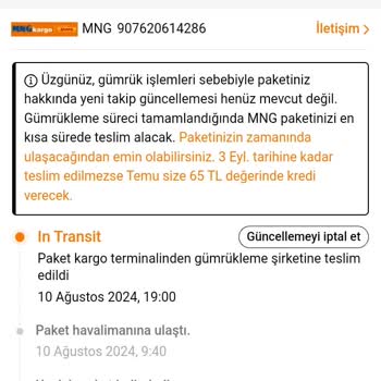İGA İstanbul Havalimanı Temu Siparişim Uzun Zamandır Gümrükte Bekletiliyor