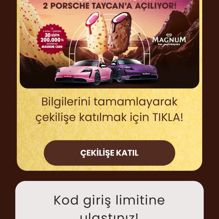 Algida Katılım Puanı Vermiyor