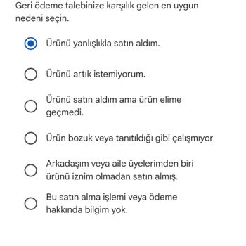 101 Okey Plus Geri İade İstiyorum