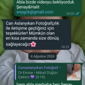 Can Aslanyıkan Fotoğrafcılık Bir Yıldır Teslim Edilmeyen Dış Çekim Videosu