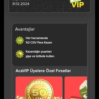 Paribu Cineverse CGV Cinema Club Üyeliğine Ait Aça Vıp Yalanlar...