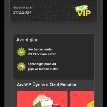 Paribu Cineverse CGV Cinema Club Üyeliğine Ait Aça Vıp Yalanlar...