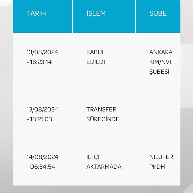 PTT Kargo Şube Gecikmesi Şikayeti