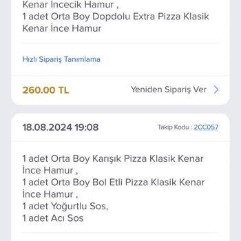 Yemek Kartı (paye Kart) İle Ödeme Alınmıyor.