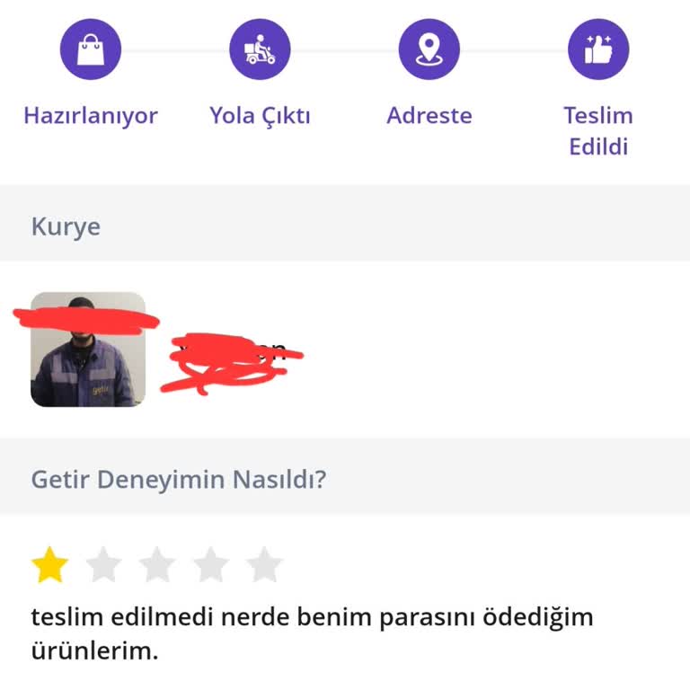 Getir Getirmedi Ama Para Aldı.