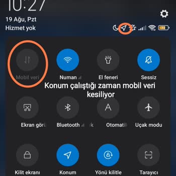 Xiaomi Konum Açılınca Mobil Veri Kesiliyor.