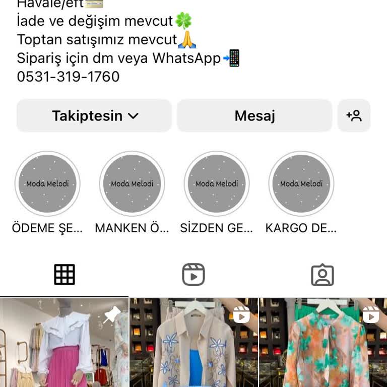 Melodii.moda (Instagram) Melodii. Moda Instagram Hesabı Üzerinden Yapılan Alışverişte Sorun