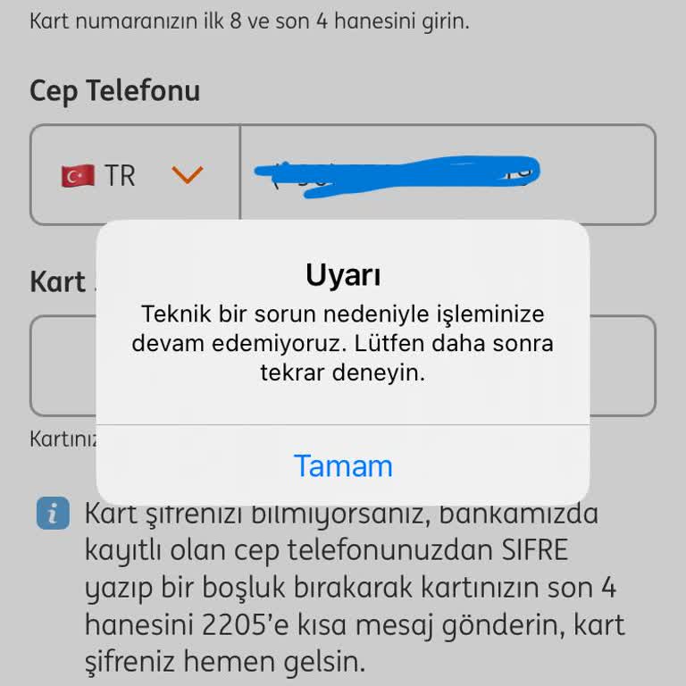 ING Mobil Bankacılık Giremiyorum