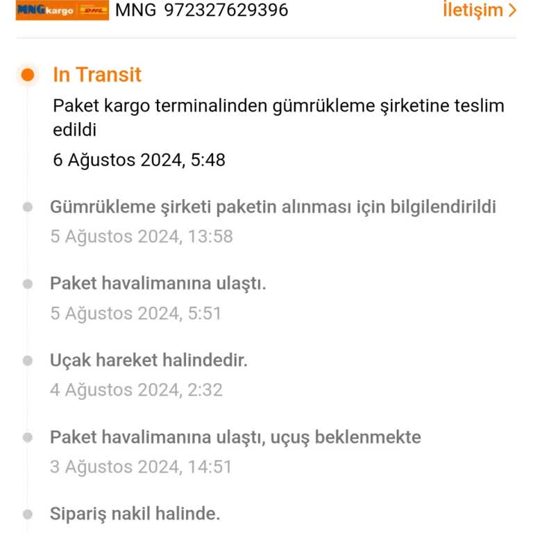 MNG Kargo Gümrükte Bekleyen Sipariş Ve Bilgilendirme Eksikliği