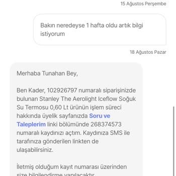 Hepsiburada Stanley Termos İade Mağduriyeti